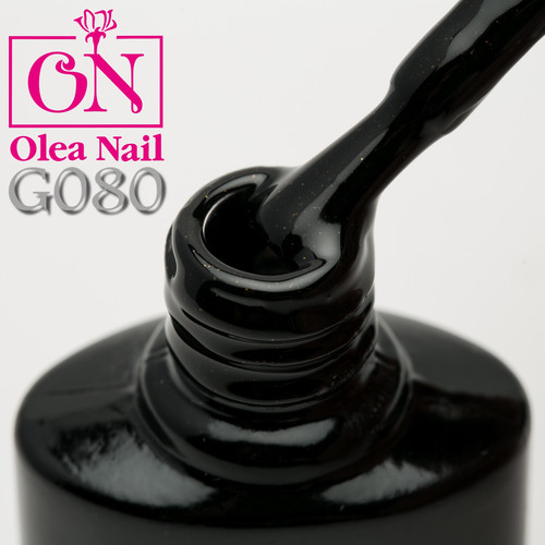 Гель лак Olea Nail черный флакон G80, 10 мл