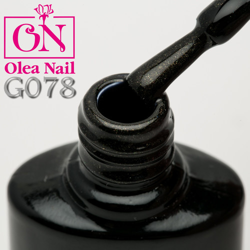 Гель лак Olea Nail черный флакон G78, 10 мл