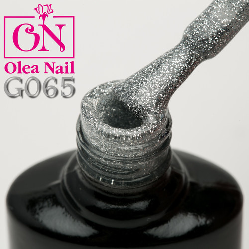 Гель лак Olea Nail черный флакон G65, 10 мл