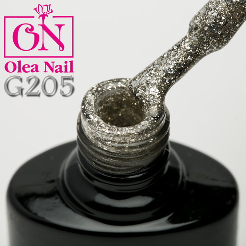 Гель лак Olea Nail черный флакон G205, 10 мл