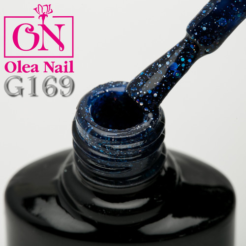 Гель лак Olea Nail черный флакон G169, 10 мл