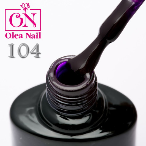 Гель лак Olea Nail черный флакон №104, 10 мл