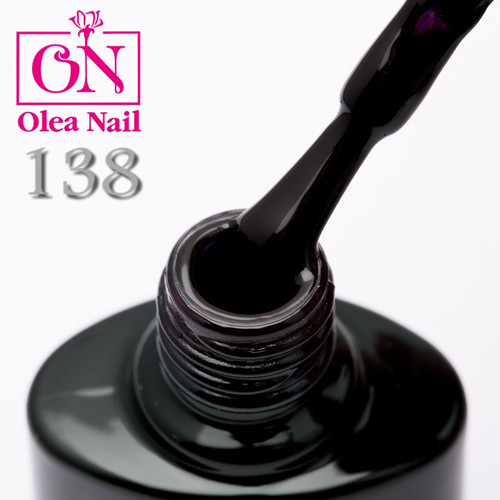 Гель лак Olea Nail черный флакон №138, 10 мл