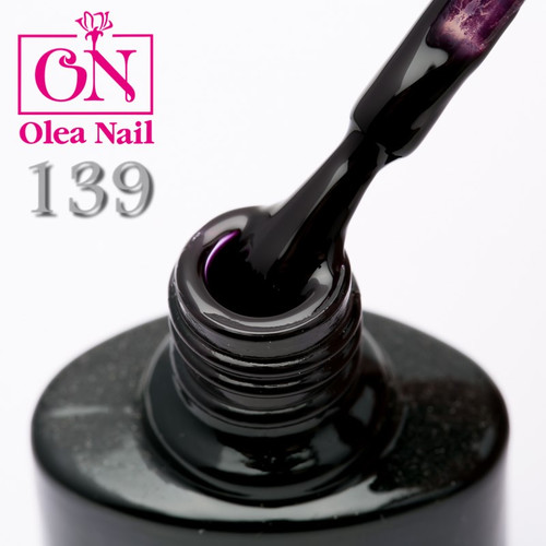 Гель лак Olea Nail черный флакон №139, 10 мл