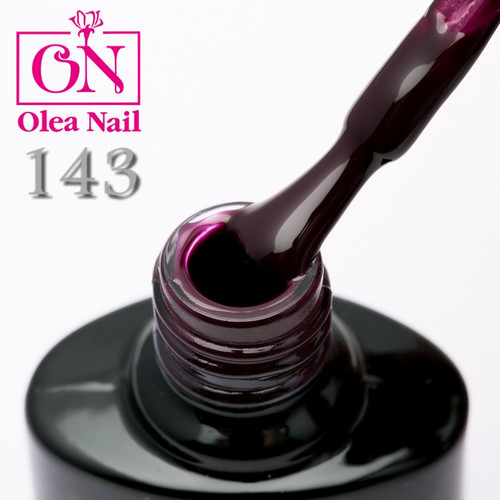 Гель лак Olea Nail черный флакон №143, 10 мл