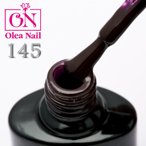 Гель лак Olea Nail черный флакон №145, 10 мл