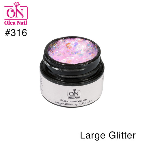 Olea Nail гель с шиммером Large Glitter арт.316 - 5г.